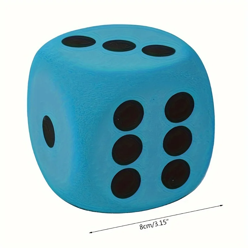 1PC Large Foam Dice, Soft Six Sided Dice, Learning Aid Board Game, Perfect Gift for Birthday Holidays (Color Random)