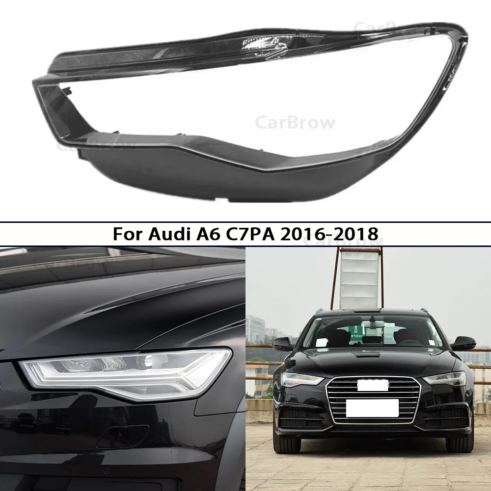 

Front Headlight Cover Replace Original Lampshade For Audi A6 C7PA 2016 2017 2018 Headlamp Shell Transparent Lamp Shade