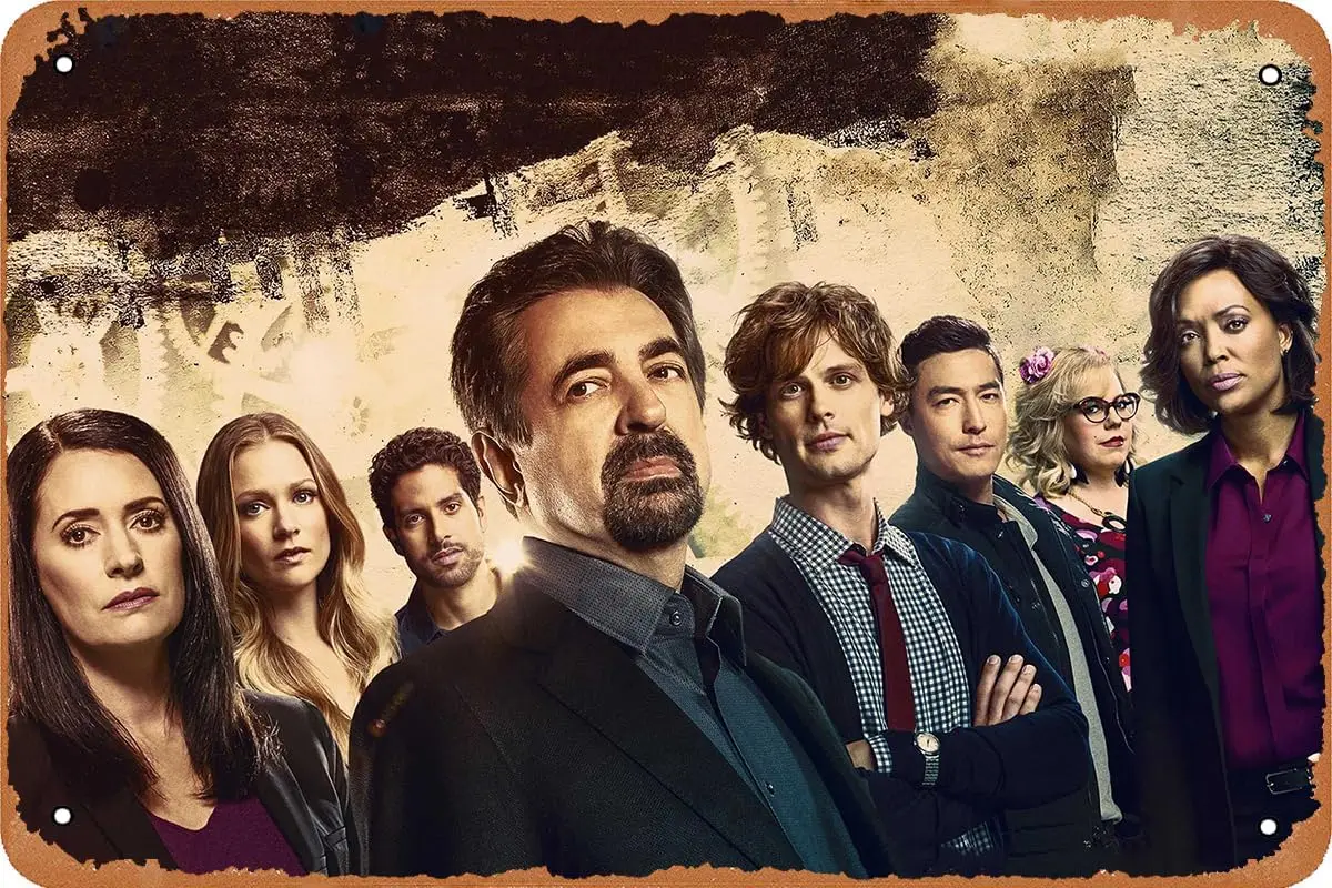 TV show Poster Criminal Minds Poster Tin Sign Vintage Style Metal Sign for Wall Decor 8x12 Inch