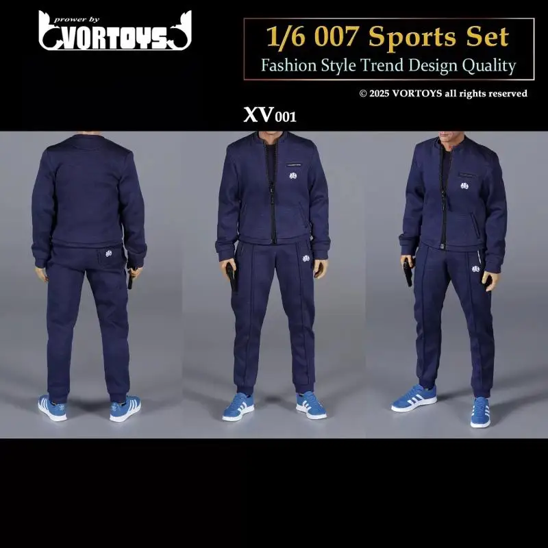 VORTOYS XV001 1/6 Scale Special Agent Training Sports Set Clothes Model Fit 12'' Male Soldier Action Figure Body Dolls