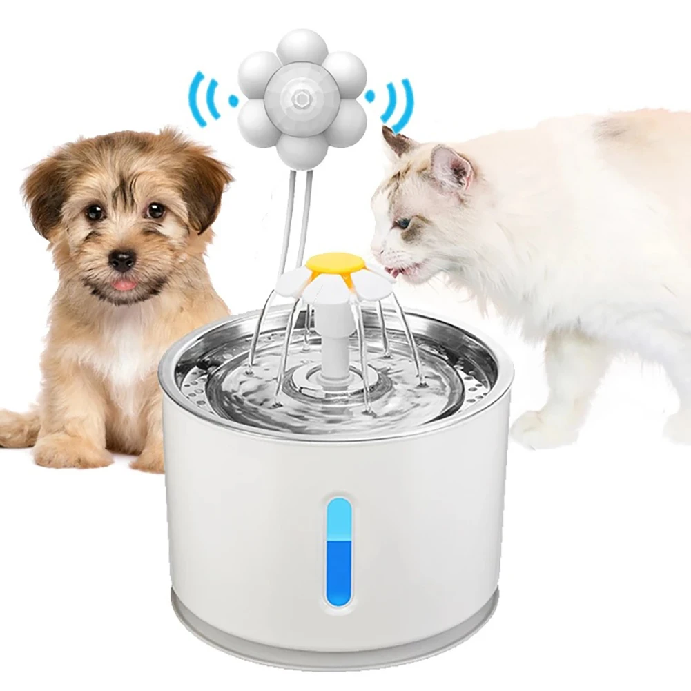 Dispensador automático de agua para mascotas, fuente con filtro y Sensor de movimiento, Detector infrarrojo Universal alimentado por USB, accesorios para perros y gatos