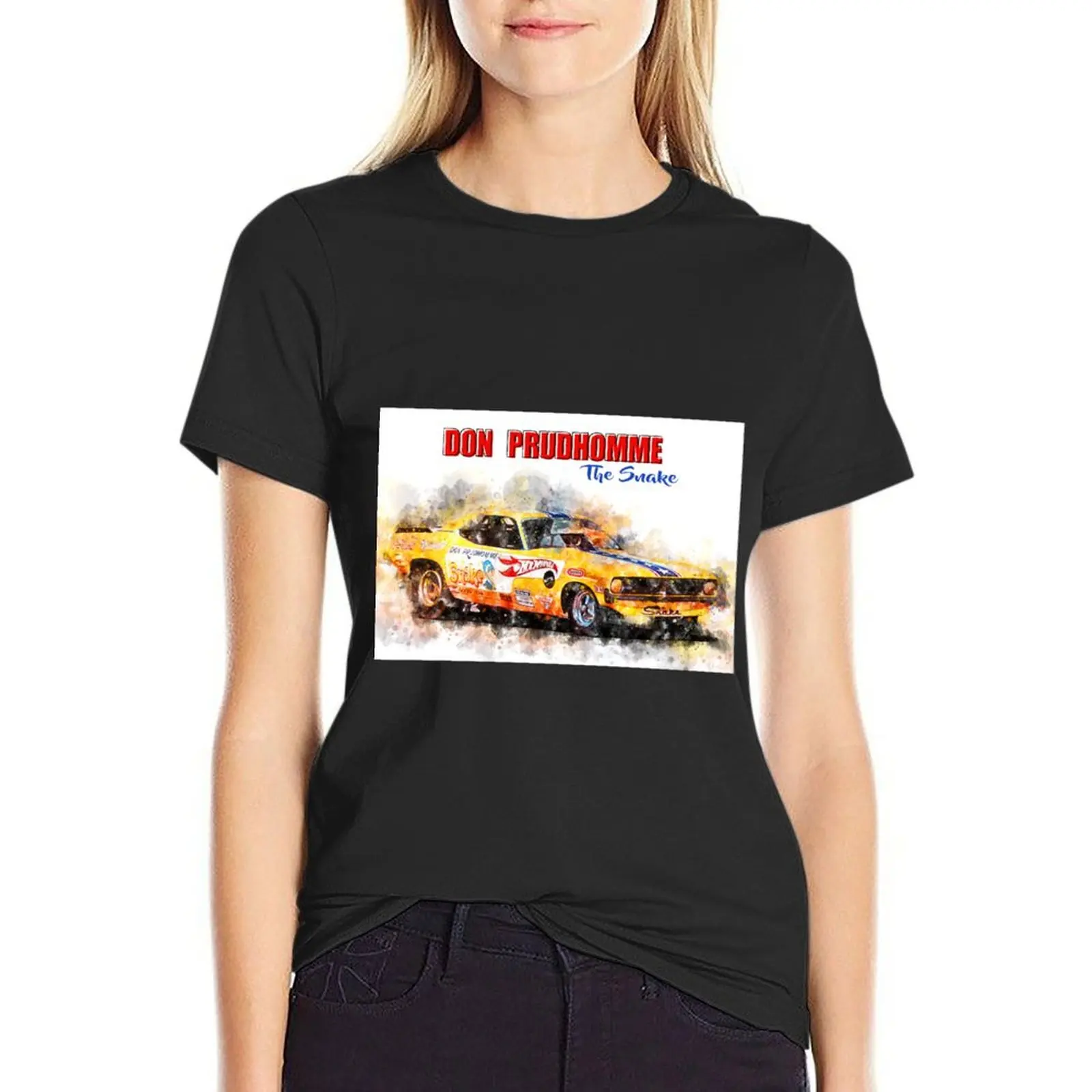 

Don Prudhomme, The Snake T-Shirt plus size tops customs aesthetic clothes plain t shirts for Women