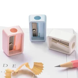 Plastic Cute Pencil Mini Sharpeners Candy Color Standard Pencil Cutting Machine Student School Office Stationery