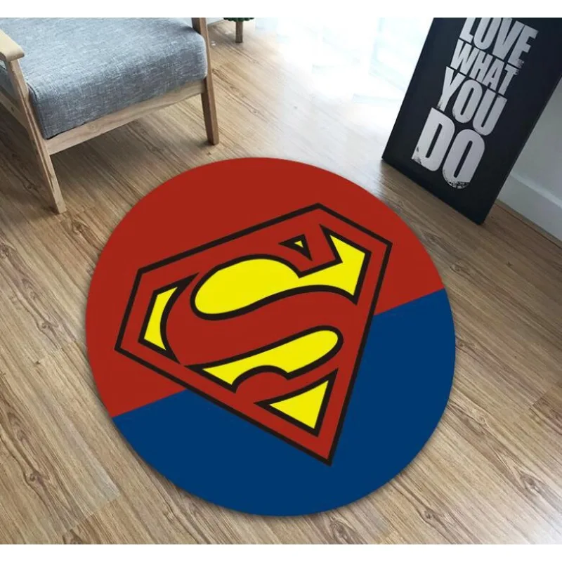 DC Comics Batman Cartoon Anime Round Carpets for Home Living Room Bedroom Children Room Decoration Floor Mat Birthday Gifts New