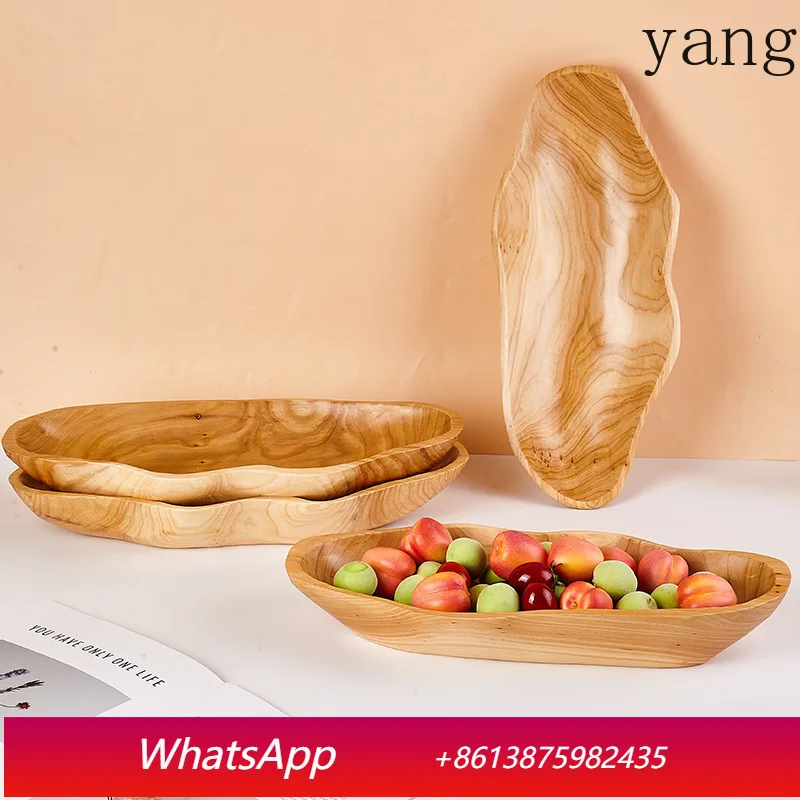 CX wooden irregular tray solid wood fruit plate fruit snacks dried fruit melon seeds household