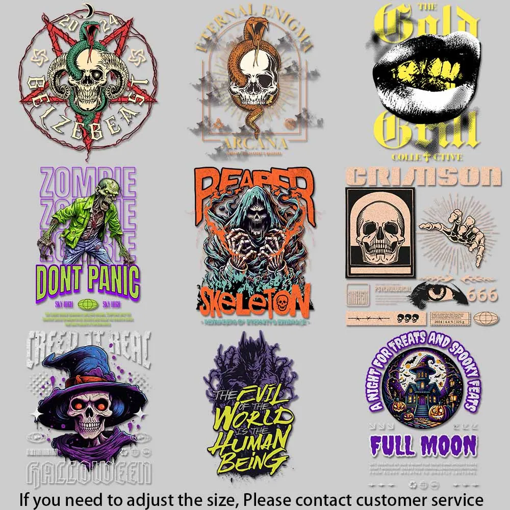 

Mystyle Urban Vibe графика Grim Reaper скелет плакат одежда термоклеевые нашивки химерные узоры DIY украшения