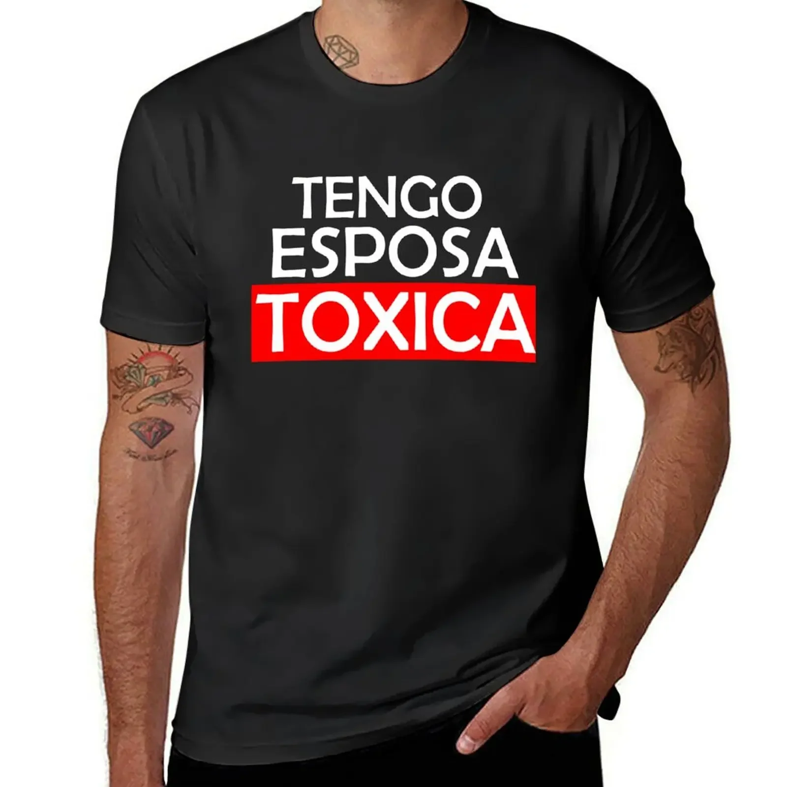 Tengo Esposa Toxica T-Shirt oversizeds blacks mens graphic t-shirts anime