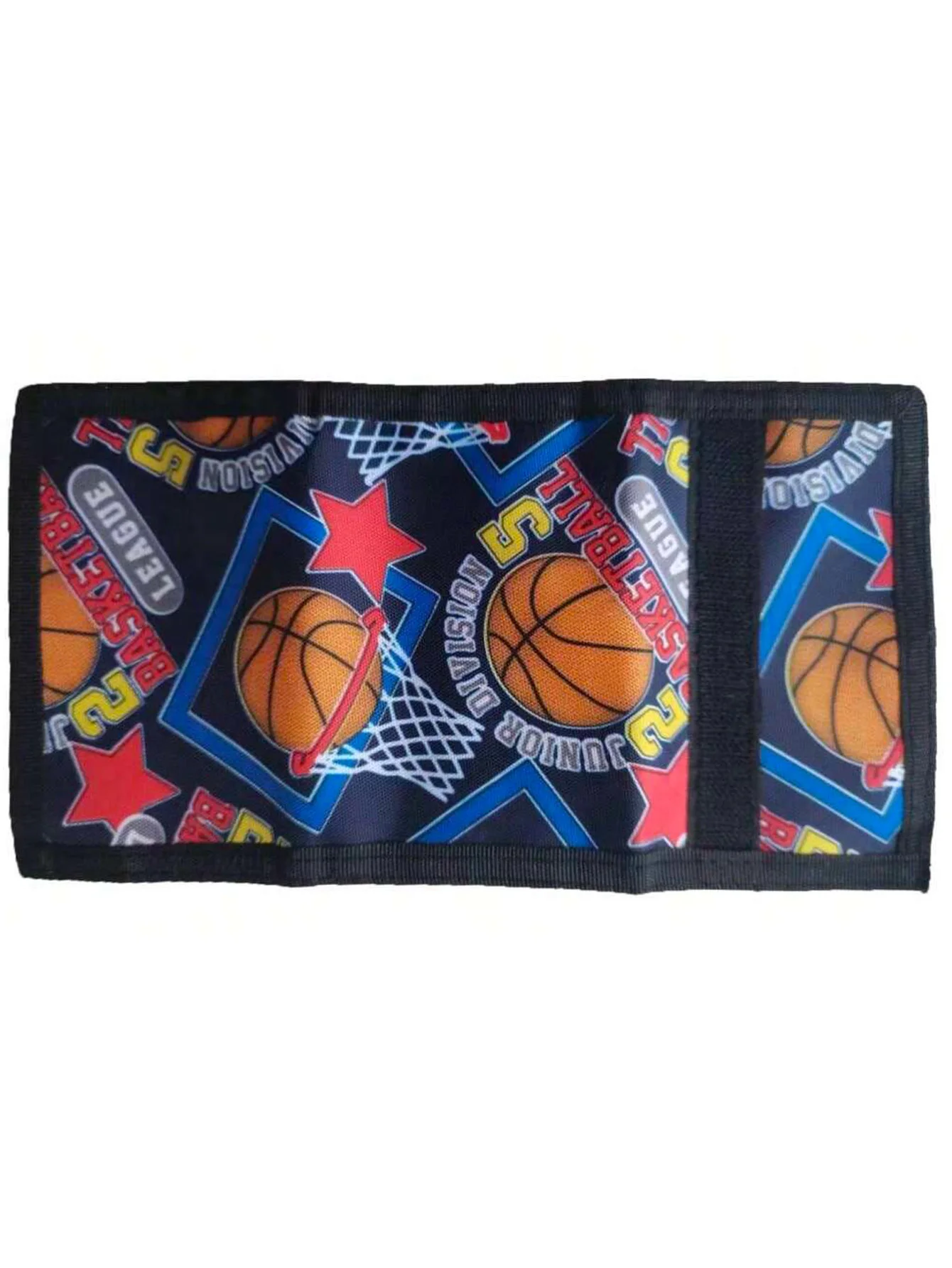 Basketball Print Kids Wallet for Boys Girls Teens Trifold Wallet for Men with Cash Pocket and Card Holders