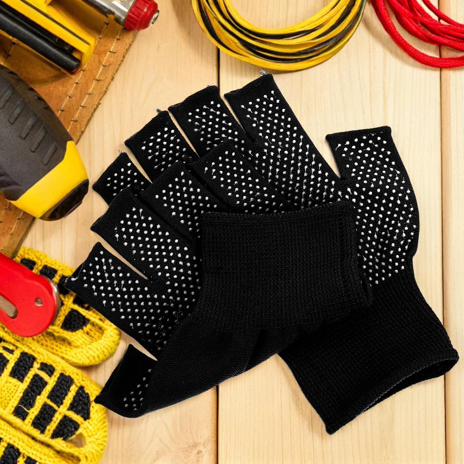 

5pcs Men Winter Womens Fingerless Fingerless Work Gloves Winter Non-Slip Warm Breathable Touchscreen Driving Gloves