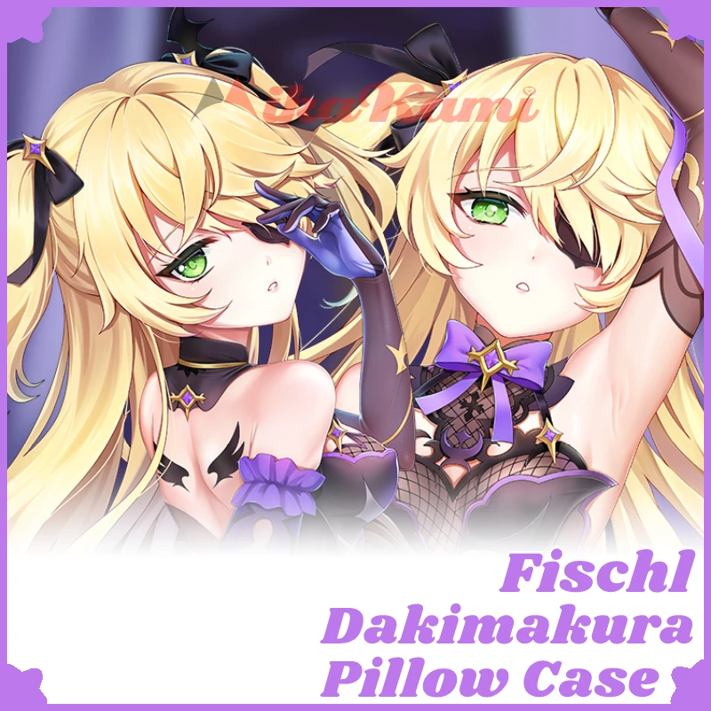 

Fischl Dakimakura Genshin Impact Pillow Case Full Body Sexy Hugging Cushion Cover Pillowcase Home Bedding Decor Otaku Gift