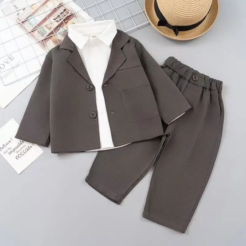 

1-5 Years Baby Boys Clothes Set Spring and Autumn Children's Casual Jacket Pants Two-piece Suit for Kids Fashion Outfits