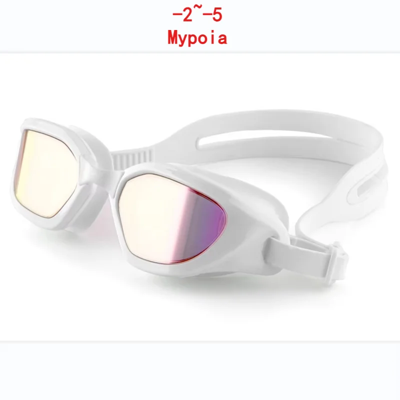 Myopia Swimming Goggles for Men and Women, Swimming Pool Glasses, Waterproof Glasses for Water Sports, Anti-Fog Optical Glasses
