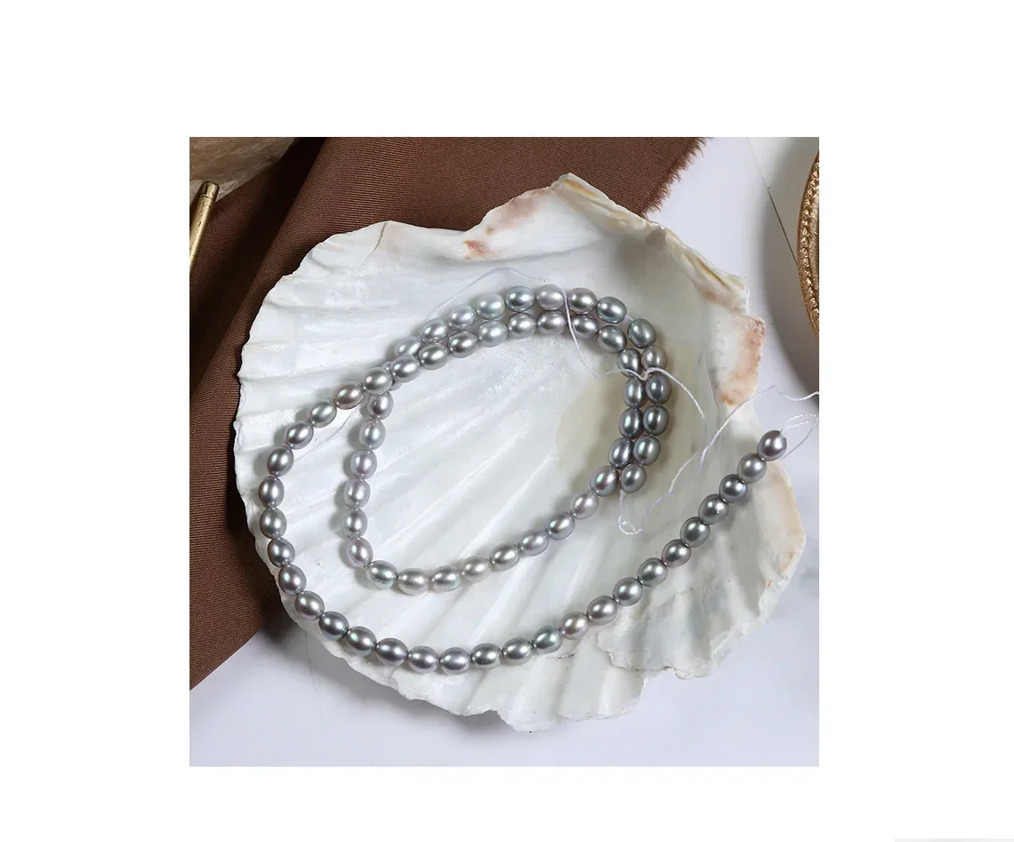 

18"GENUINE NATURAL SOUTH DEA SILVER GRAY PEARL NECKLACE 925 Sterling Silver