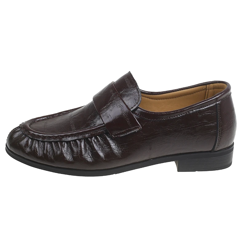 Retro Fashion Pleated Loafers 2026 New British Style Leather Women's Shoes Luxury Brand Design Sheepskin Single Shoes Female - view 6