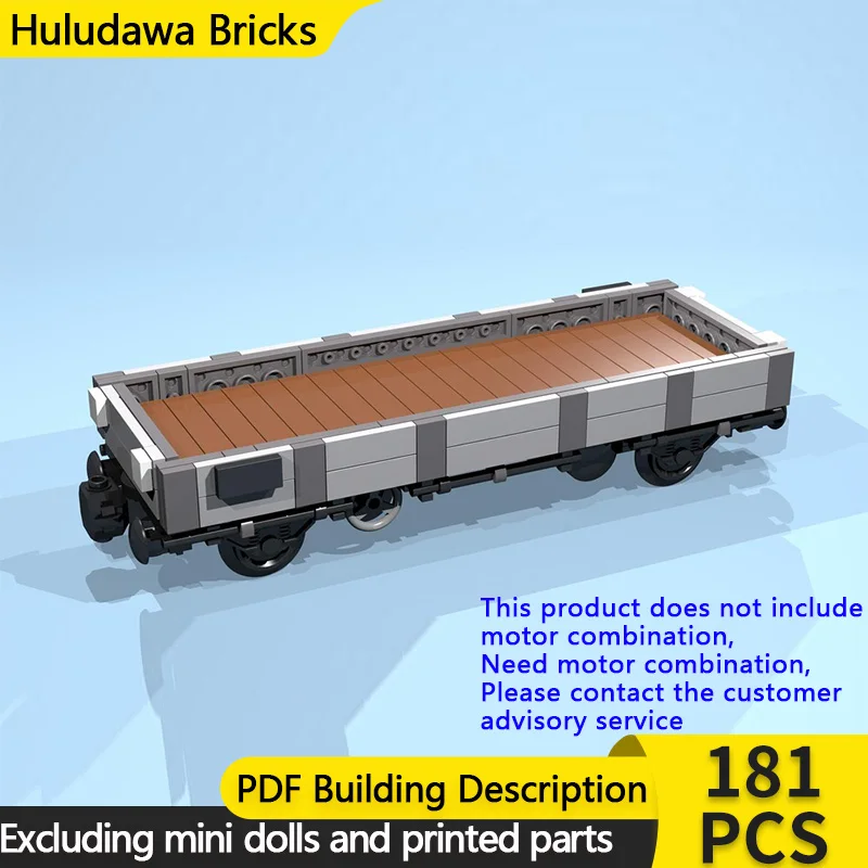 

Модель городской автомобиль MOC, строительные кирпичи, 4-колесный серый низкосторонний вагон, модульная технология, детские праздничные подарки, сборка игрушек, костюм