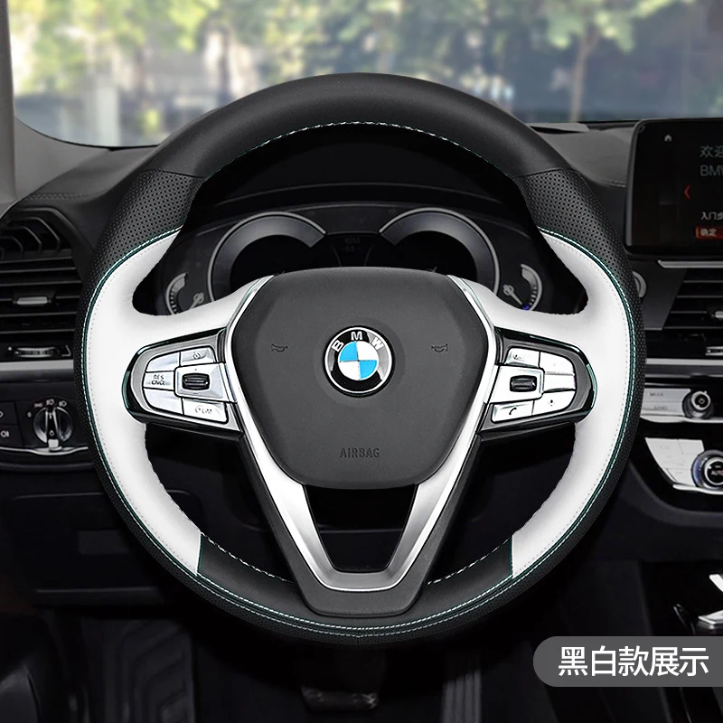 

Customized Hand Sewing Braid Car Steering Wheel Cover for BMW 1 Series 2 3 Series X1 X2 X3 X4 X5 Genuine Leather Car Accessories