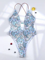 High Cut Swimsuit Women Deep V Swimwear Sexy One Piece Suits Beachwear New Bathing Suit Bandage Bodysuit