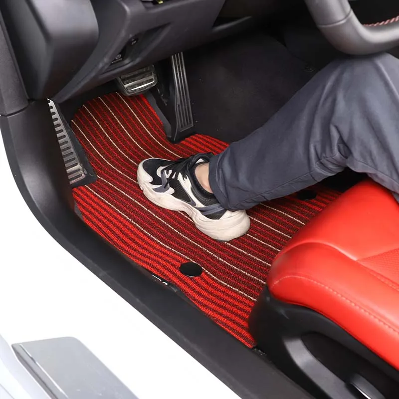 

For Chevrolet Corvette C8 Stingray Z51 Z06 2020-2025 TPE Rubber Car Front Rear Row Wire Loop Floor Mats Interior Car Accessories