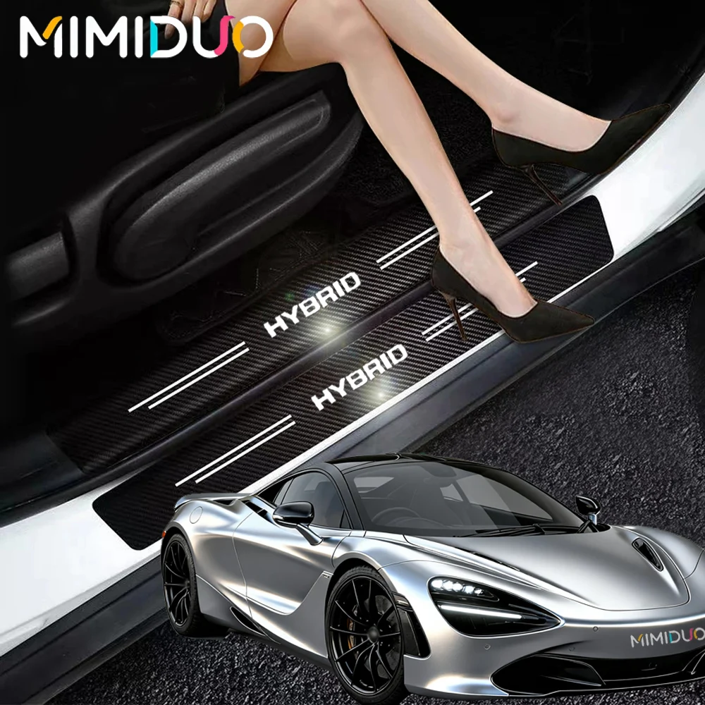 Carbon Fiber Car Sticker Car Door Protective Strip for Toyota Hybrid Synergy Drive Prius Camry Rav4 yaris Crown Auris - view 4