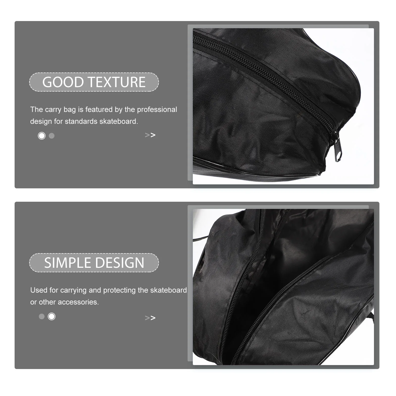 Skateboard Backpack Black Durable Practical Longboard Shoulder Bag Lightweight Waterproof Carry Bag for Sports Outdoor Use