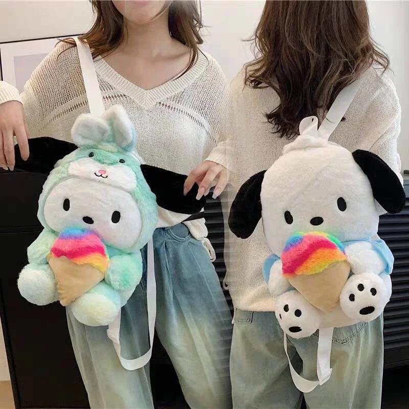 

Sanrio Kuromi Cinnamoroll милый мультяшный плюшевый Детский рюкзак мультяшная кукла сумка для детей Хэллоуин конфеты рюкзак подарок