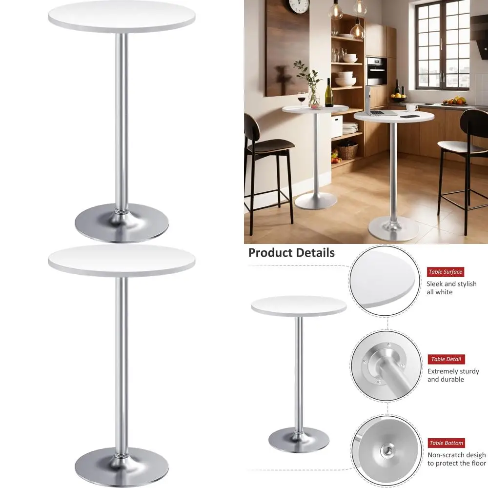 

Круглый барный стол с металлическим основанием, высота 40,6 дюйма, столешница из обсидианового мрамора, подходит для домашнего бара, столовой, гостиной и свадебных мероприятий.