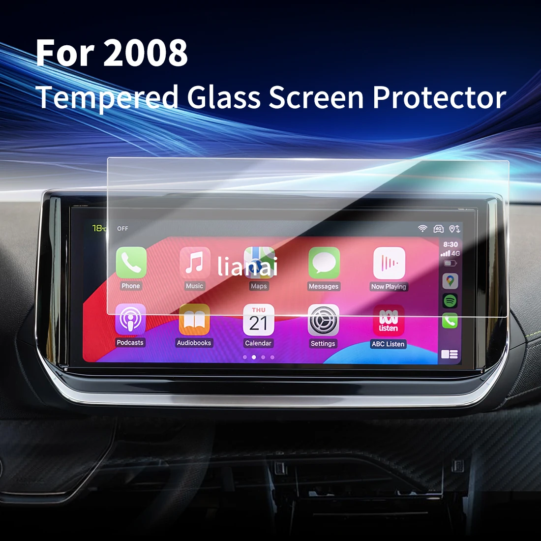 

Carplay Screen Protector Tempered Glass Protective Film Navigator Car Stickers Accessories For 24 PEUGEOT 2008