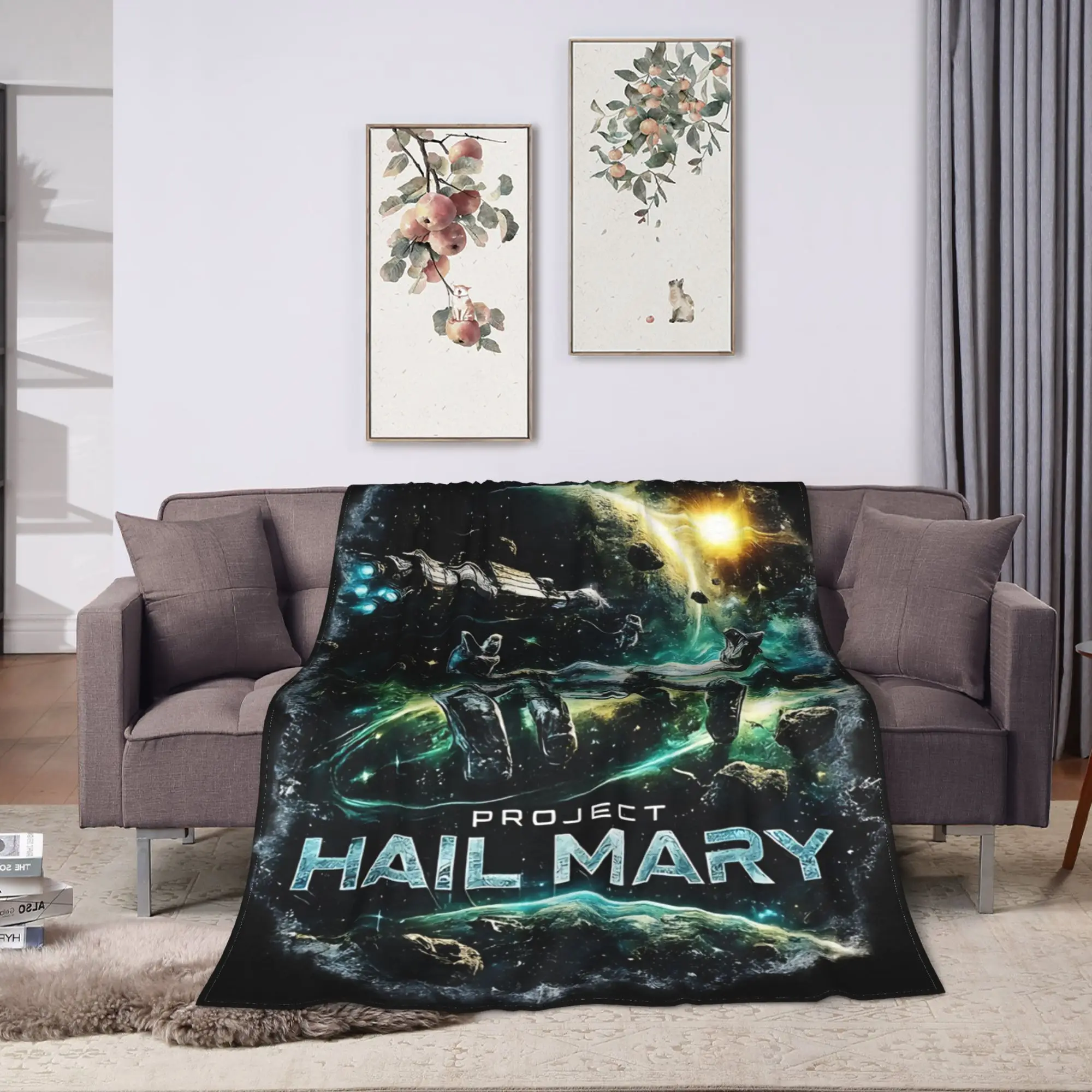 Project Hail Mary Plush Blankets Kids  Flannel Bedding Throws For Outdoor Warm Soft Custom Quality Bedspread Gift
