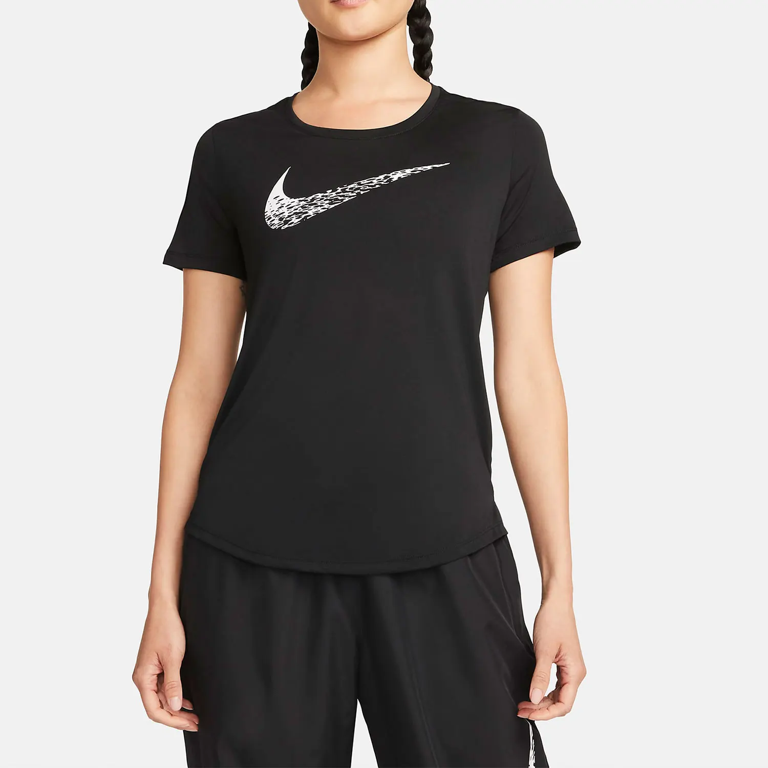 Nike, ropa informal transpirable para correr y fitness de verano genuina para mujer, manga corta DM7778-010
