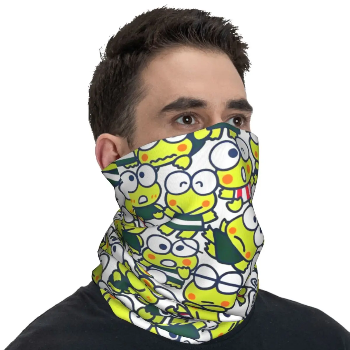 Keroppi Balaclava Outdoor Sports Cycling Mask Protection Neck Warmer Face Masks Autumn Funny Scarf Bandana