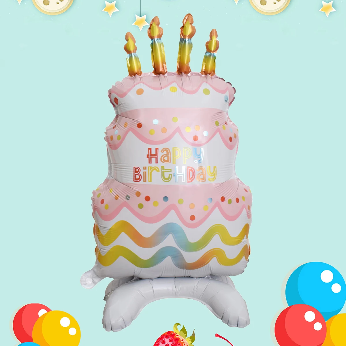 News Stand Cake Balloons Happy Birthday Cake Balloon Birthday Party Decorations Baby Shower Globos