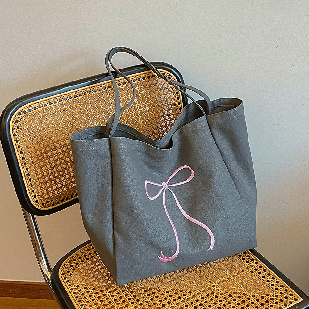 

Women Bow Tote Bag Fashion Shoulder Bag Large Capacity Elegant Handbag Stylish Commuting Bag for Outdoor Travel