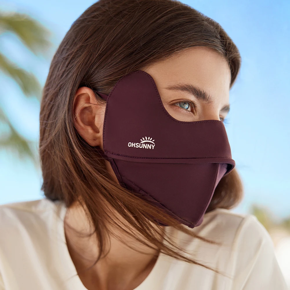 OhSunny Super Anti-UV-Sonnenmasken, neue atmungsaktive Sonnenschutz-Gesichtsabdeckung für den Sommer, Nasenmund, beide Öffnungen mit kühlendem Futter