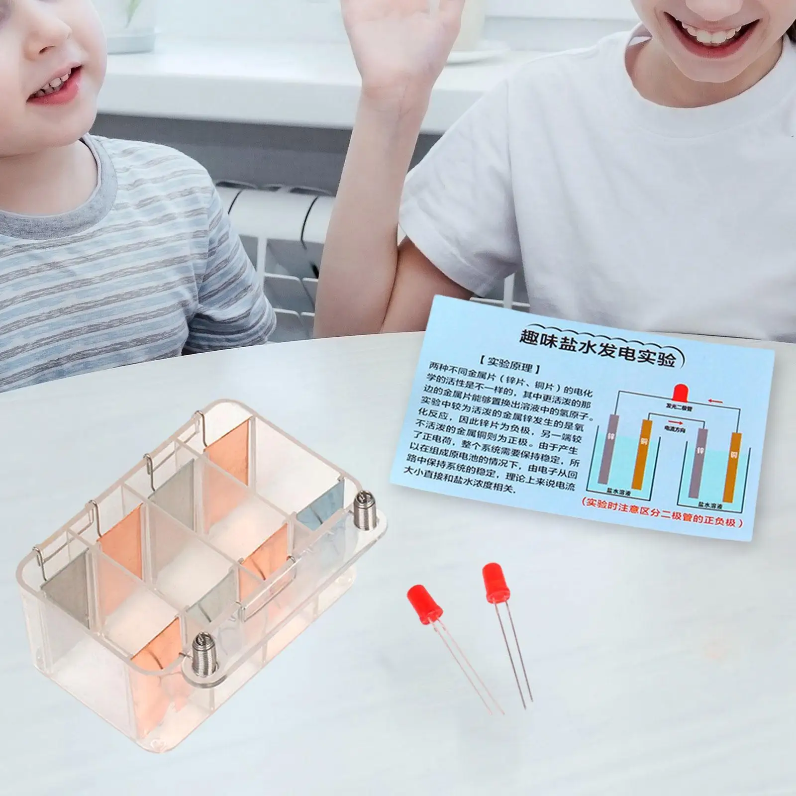 DIY Salt Water Power Generator Fun DIY Toy Physical Scientific Experiment for Children Ages 4-11 Years Old Teens Girls Boys Kids