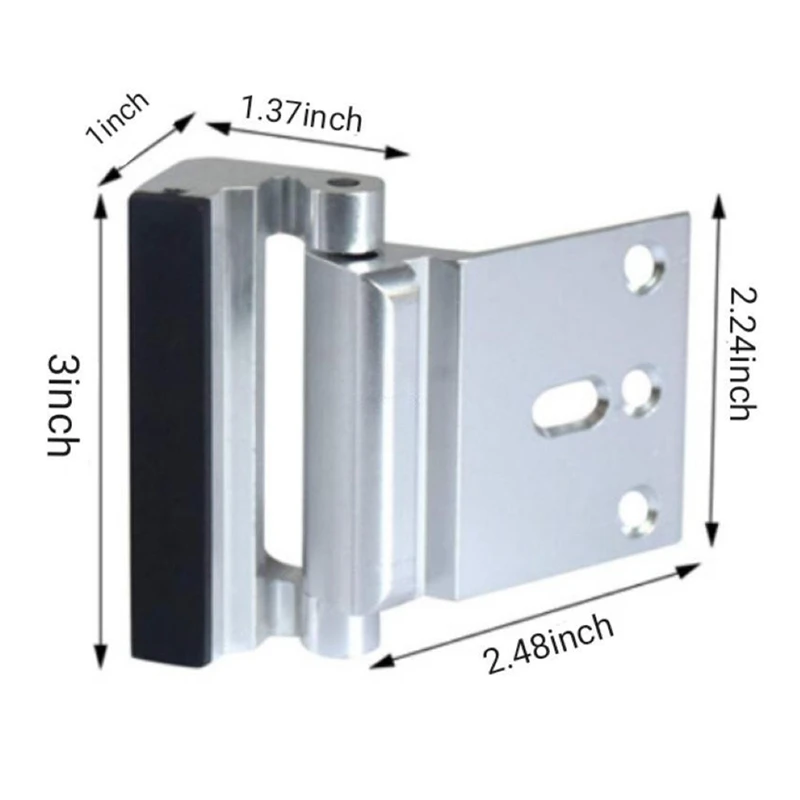 2 Pack Home Security Door Lock Security Door Lock Withstand 800 Lbs For Inward Swinging Door