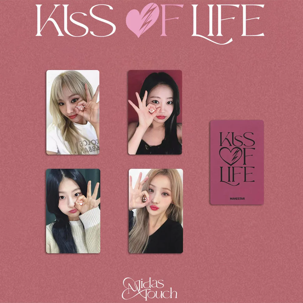 4/16Pcs Kpop KISS OF LIFE MIDAS TOUCH Album Photocards List JULIE NATTY BELLE HANEUL SW WM MEET Ver Selfie Postcards Fans Gifts