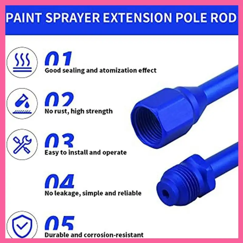 

ABNM 12 Inch (30 Cm) Spray Extension Rod+517 Nozzle+Nozzle Tip Protective Cover Replacement G7/8-14 For Airless Spraygun