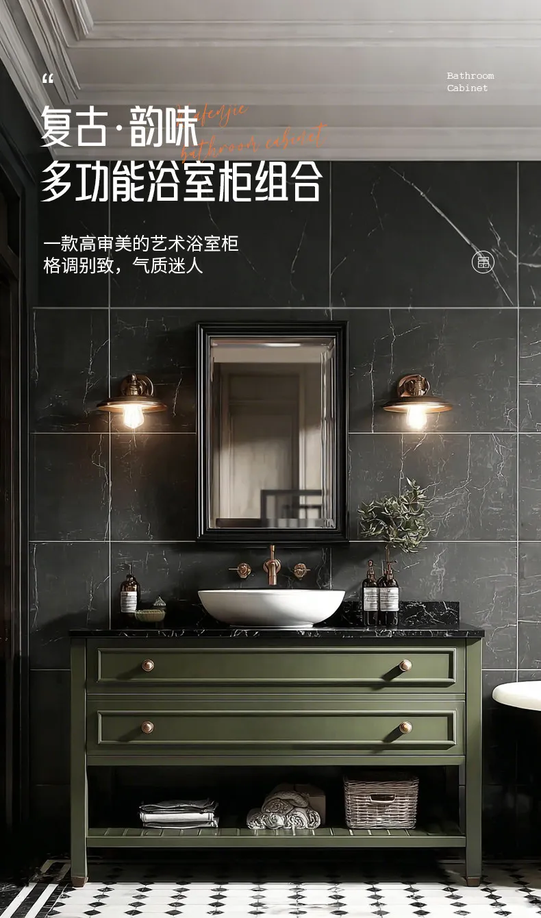 

Тумба для ванной комнаты, раковина из мрамора, тумба под раковину из окрашенного дуба