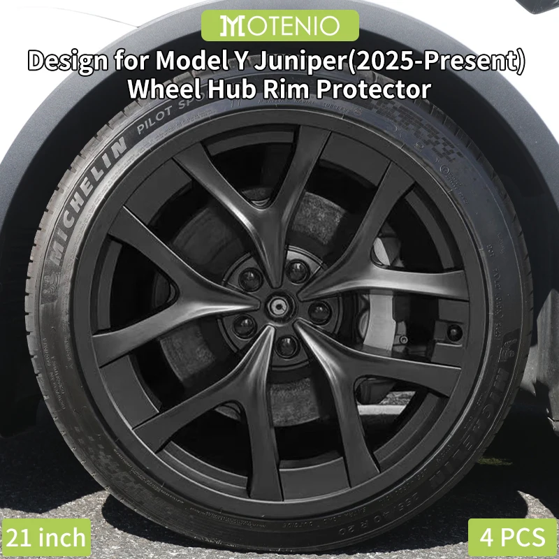 4er-Set 21-Zoll-Felgenschutz im Rad-Design für Tesla Model Y 2025-2026 Juniper – Hochleistungs-Vollfelgenabdeckung