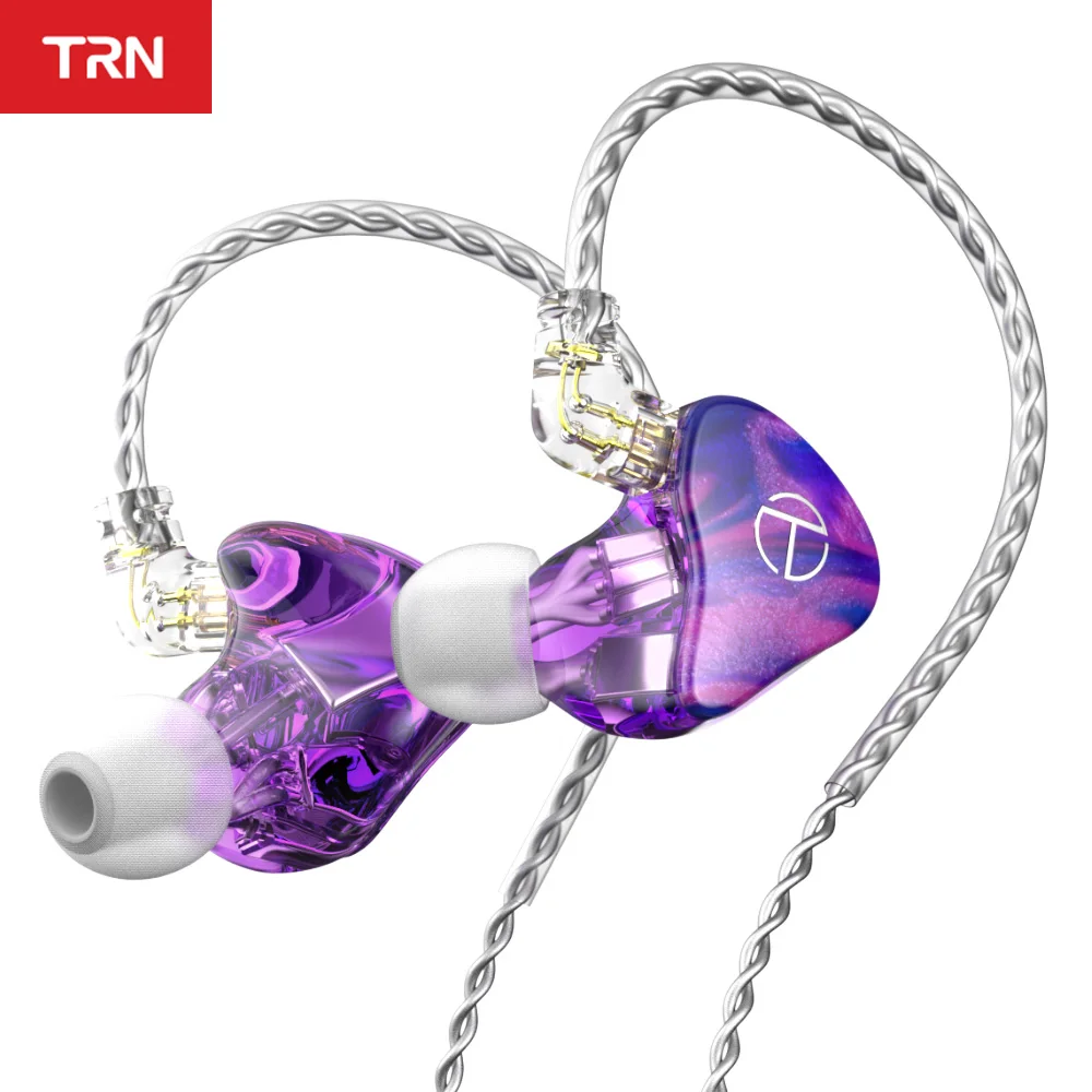 

TRN X7 14BA In Ear Earphones 7 Balanced Armature HIFI DJ Monitor Headset Noise Earbud Earphone Silver-plated Cable BA15 AST DM8