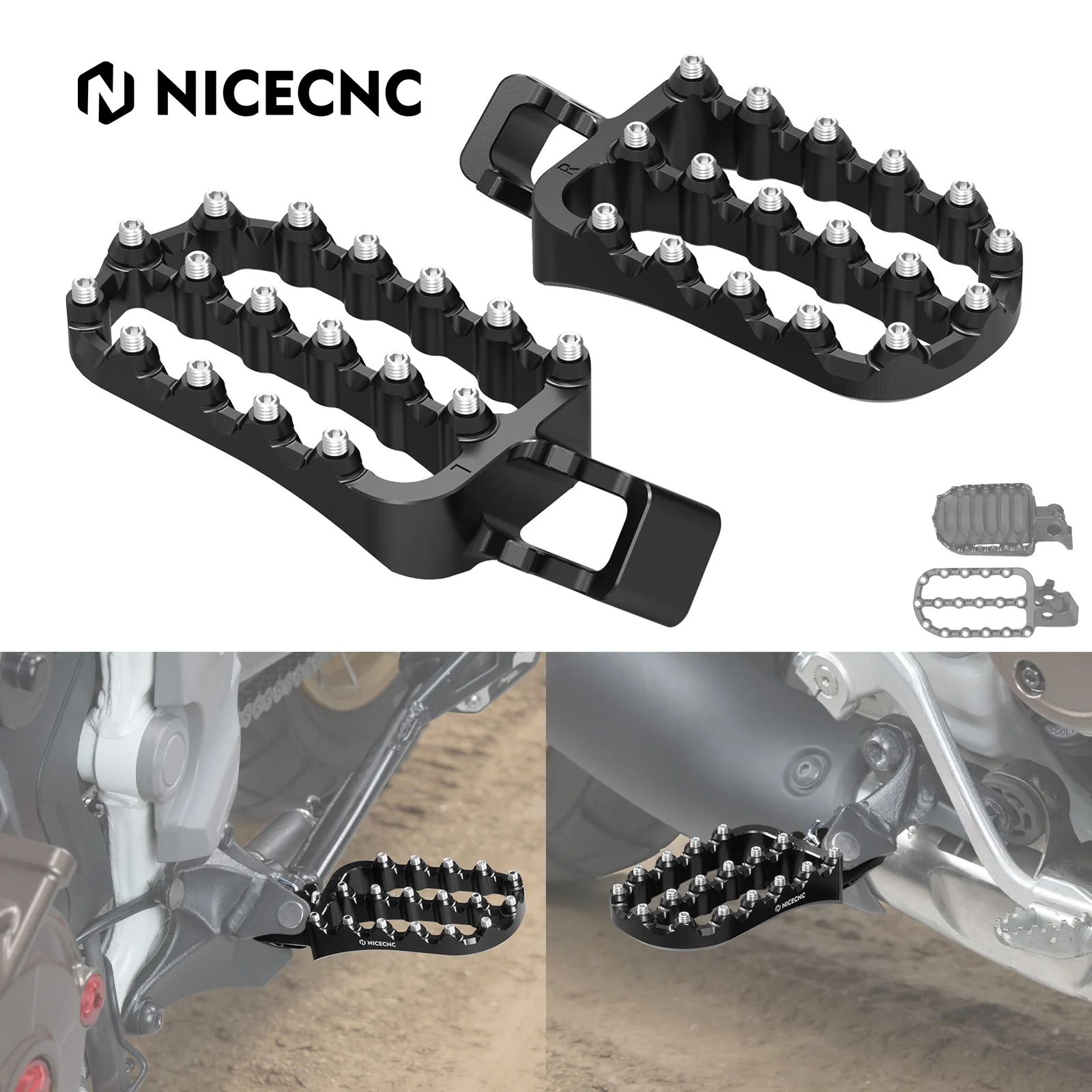 

Motorcycle Large Foot Pegs Footpeg Footrests for Honda CRF1100L Africa Twin/Adventure Sports 2020 2021 2022 2023 2024 2025