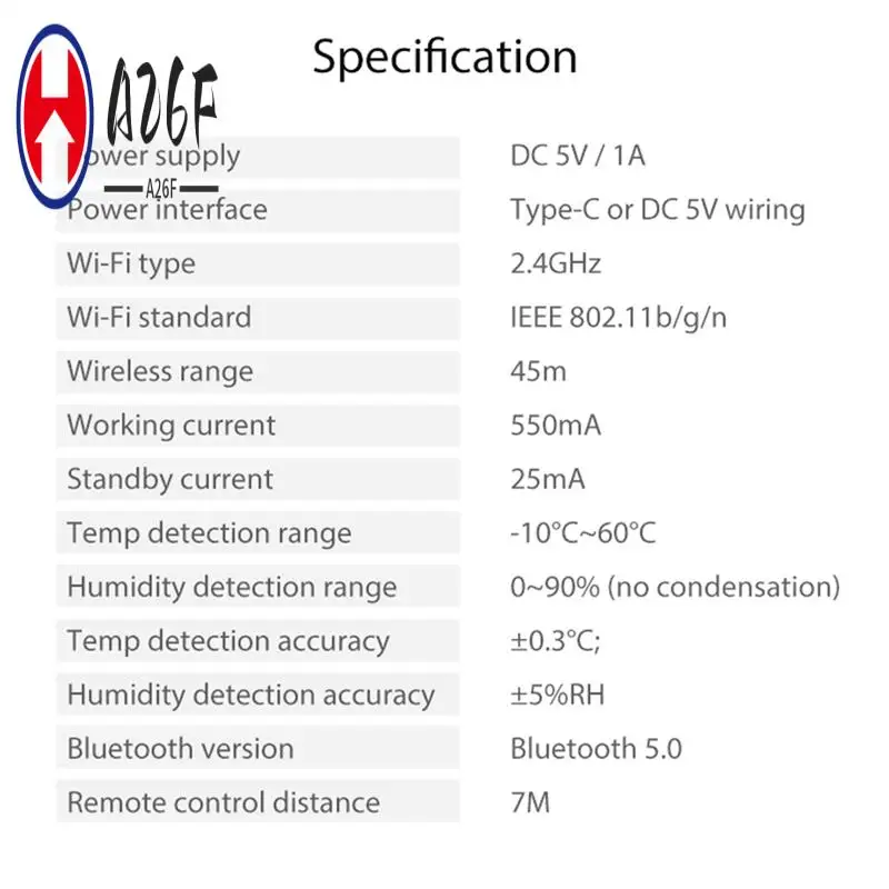 

A26F-Tuya Smart Life Новый Wi-Fi термостат DC5V термостат кондиционера ИК-пульт дистанционного управления таймер