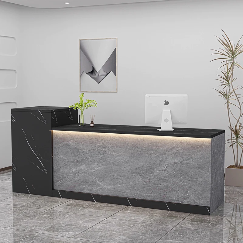 

Hair Salon Office Reception Desk Counter Luxury Trendy Italian Storage Reception Desk Counter Decorations Modern Salon Furniture