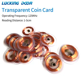 100pcs 125Khz Proximity Access Control RFID Card/13.56MHz Smart S50 1K IC M1 Transparent Coin Card Waterproof Read Only RFID Card