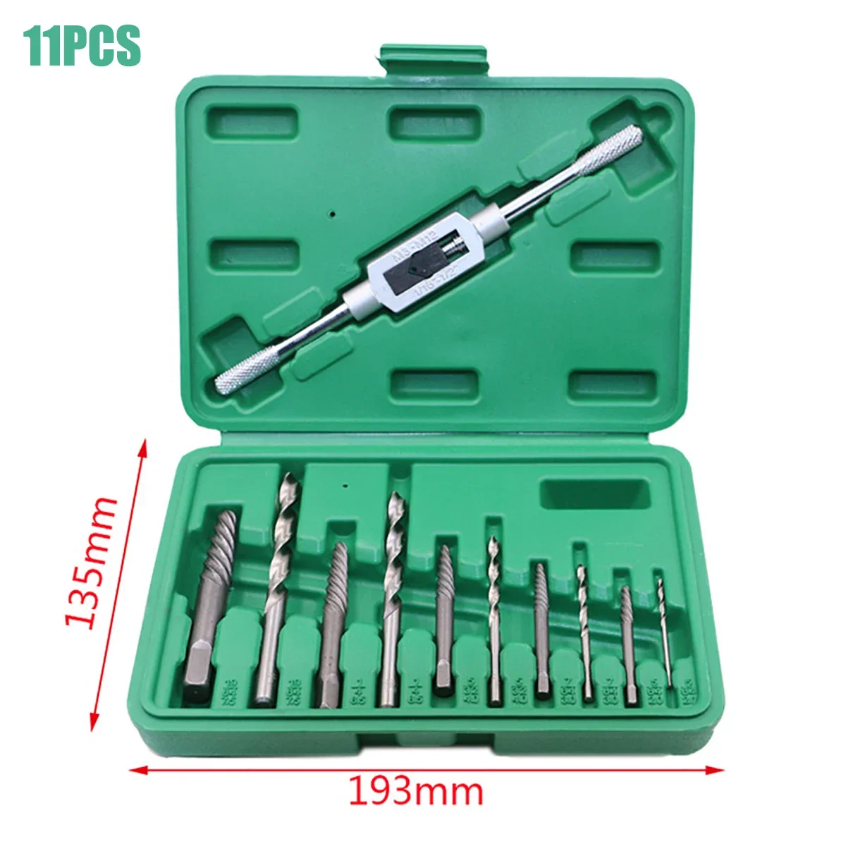 3MM-10MM Broken Head Screw Extractor Tool 11 Piece Set High Hardness Machine Repair Broken Wire Extractor
