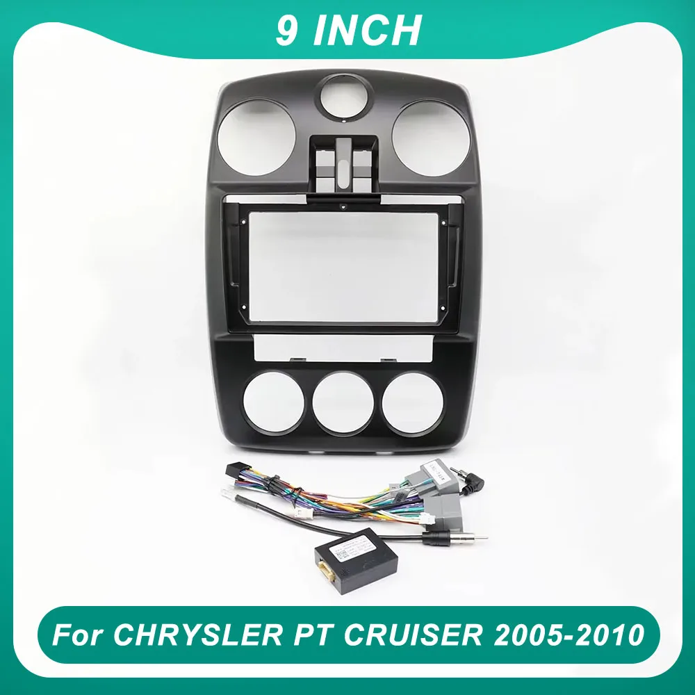 

For CHRYSLER PT CRUISER 2005-2010 9 INCH Car Radio Fascias Android GPS MP5 Stereo Player 2 Din Head Unit Panel Dash Frame Insta