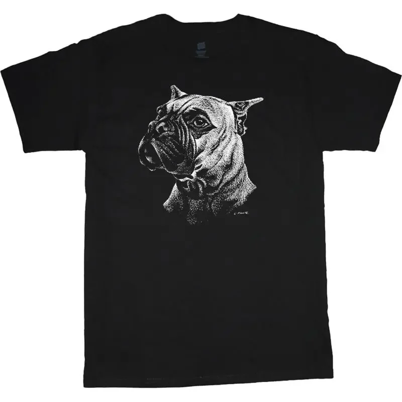 Boxer T Shirt Dog Breed Face Men'S Clothing Person S