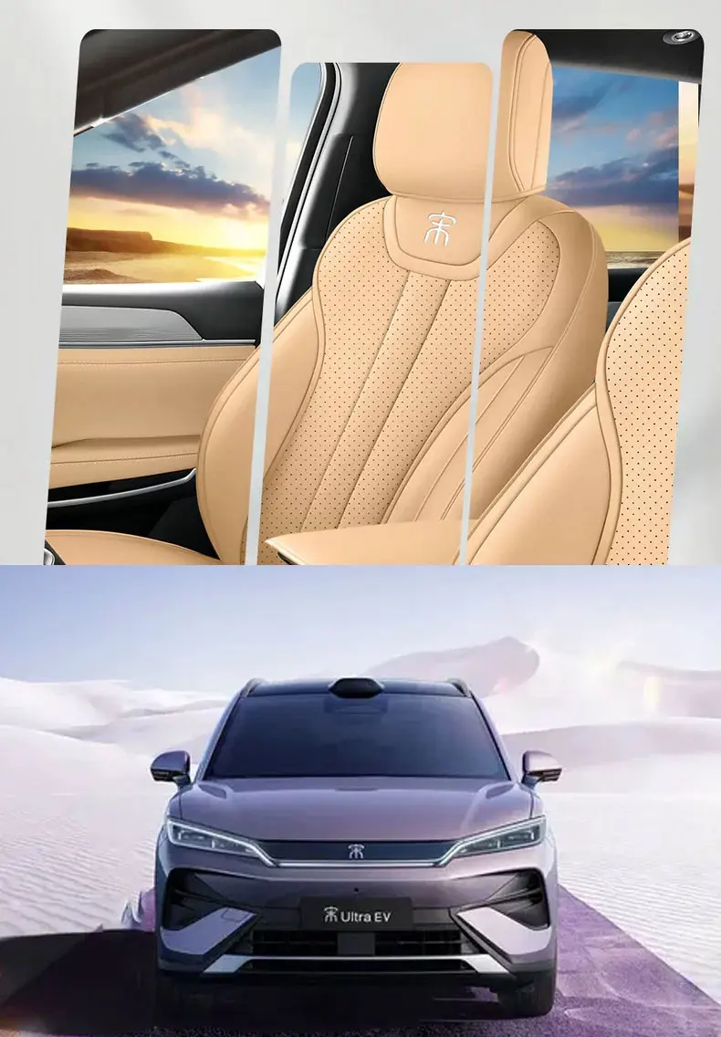 Left-Drive Car Seat Cover For BYD Song Ultra EV 2026 Custom Fit Seat Cover Full Surrounded Seat Protection Cushion Auto Interior