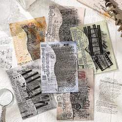 JIANQI 20 sheet Vintage INS Large size Text fragments Stickers Decorative Labels Diary Album hand made Scrapbooking supplies