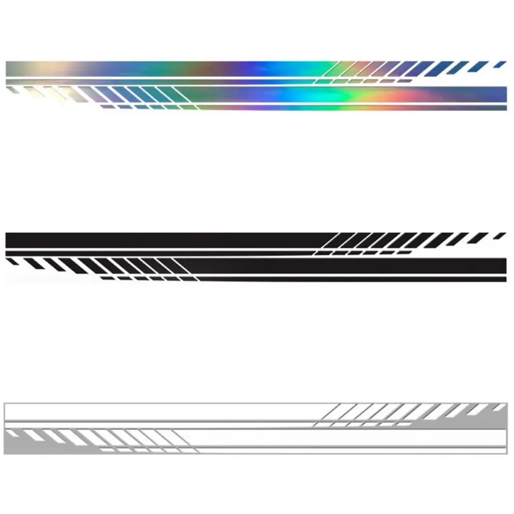 2 Stück PVC Auto-Seitendekor Universelle Coole Autotür-Streifen Mehrfarbiger Sport-Stil Rennstreifen Grafik-Aufkleber Offroad – Detail 8